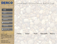 Tablet Screenshot of dercofoods.com